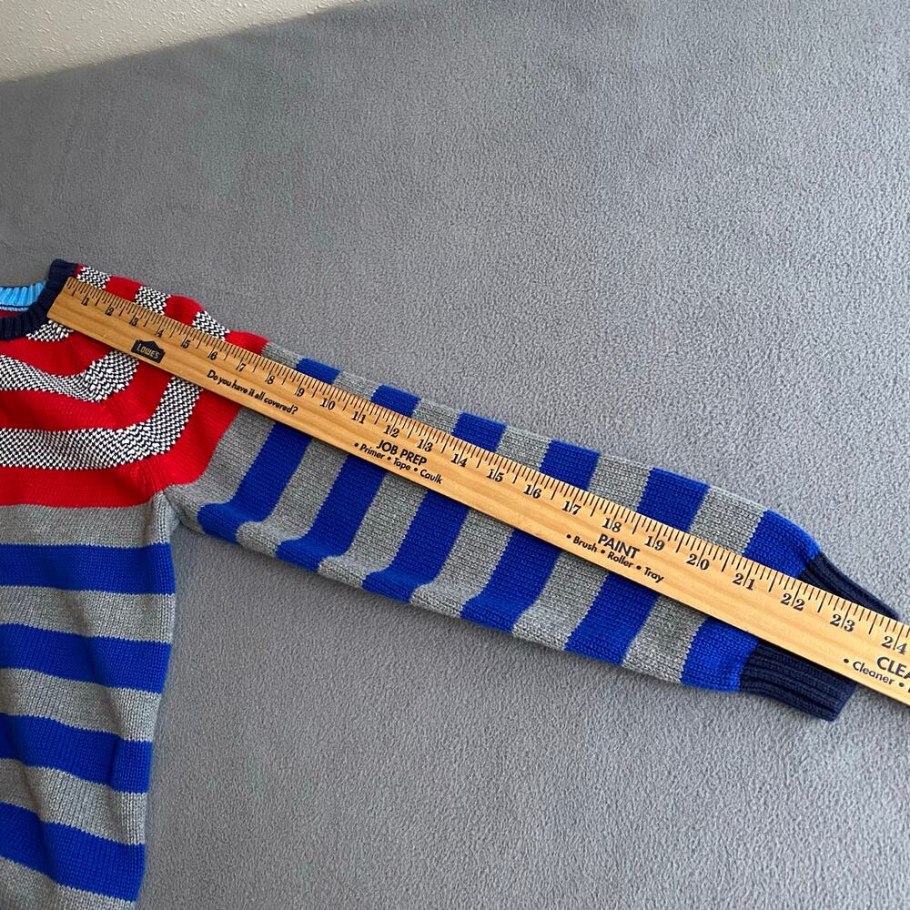 Hanna Andersson Stripe Elbow Patch Cotton Pullover Sweater Kids 150 / 12 US - Picture 10 of 13